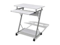 Compact computer desk with keyboard tray, white, RCYL26347