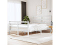 Bed frame without mattress white solid pine wood 120x190 cm APBO79676