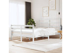 Bed frame without mattress white solid pine wood 120x190 cm APBO79676