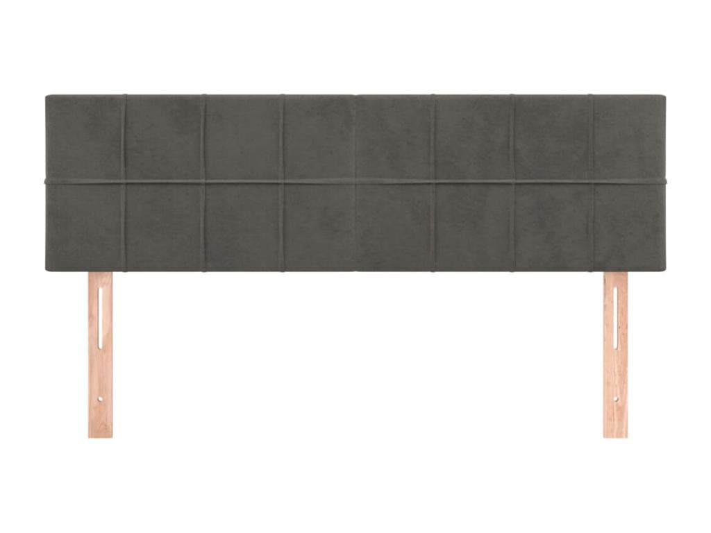 2-piece headboard set, dark grey, 72x5x78/88 cm, velvet, WBMK96385