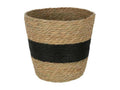 Boisona Round Decorative Basket 25cm Natural / Black ORUQ95755