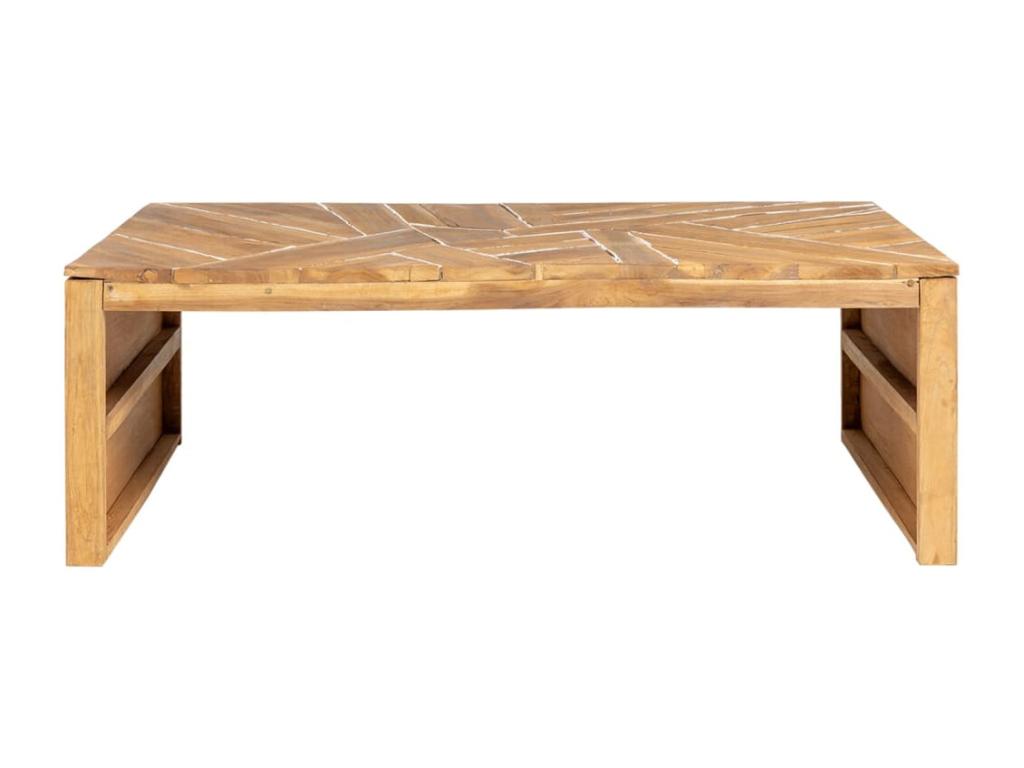 Coffee table, solid teak wood, 110x35x38 cm, QYZM54534