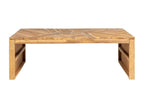 Coffee table, solid teak wood, 110x35x38 cm, QYZM54534