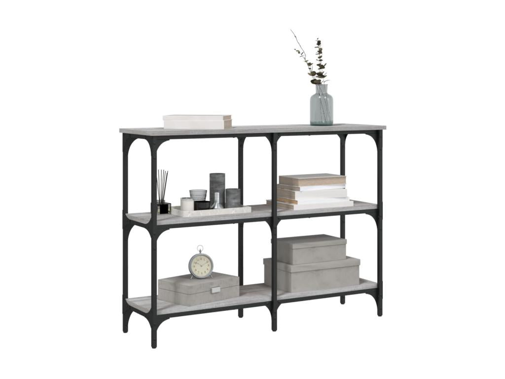 Grey console table 100x29x75 engineered wood KEOY03506