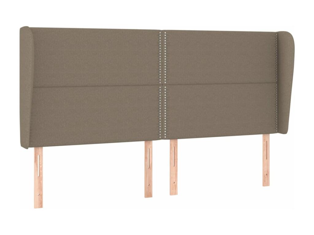 Headboard with wings 203x23x118/128 cm Fabric LNDC85359