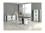 Elariva - Dining Table with White Central Pedestal and Black Marble Look RZSE77412