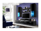 200cm Wall-Mounted TV Unit - MINI Collection, Black NCWU37600