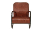 Genuine brown leather armchair FVWR15369