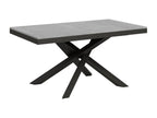 Extendable table 90x160/264 cm Concrete Grey Anthracite frame RFHK88097