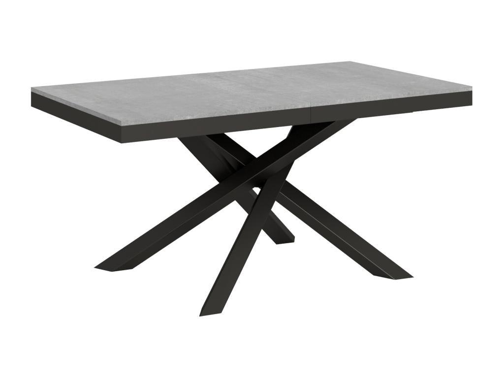 Extendable table 90x160/264 cm Concrete Grey Anthracite frame RFHK88097