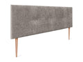 Boisona Natural Wool Headboard with Buttons 160x105cm with Legs for 150/160cm Beds - Grey CLMK81481
