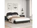 Bed with black mattress 120x200 cm faux leather TIMT73827