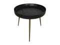 Side table - Black wash/antique gold 60x52 VMYQ66132