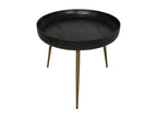 Side table - Black wash/antique gold 60x52 VMYQ66132