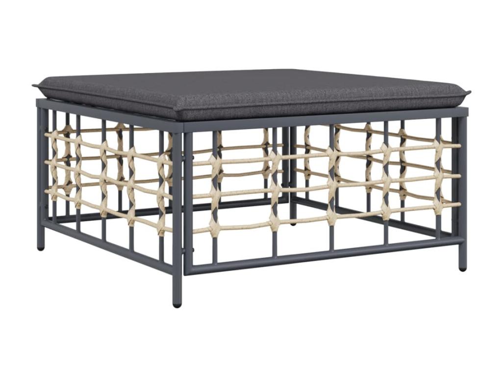 6-piece garden furniture set with cushions, anthracite resin wicker AJWC11808