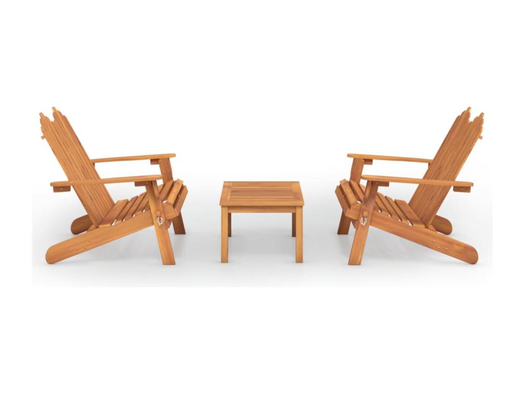3-piece solid wood garden furniture set DJVV13090