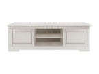 Elariva - TV stand with 2 doors in white pine ZWUT53705