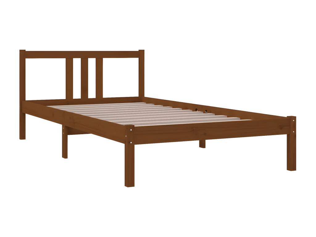 Bed frame without mattress, honey brown, solid wood, 100x200 cm, FAVO05492