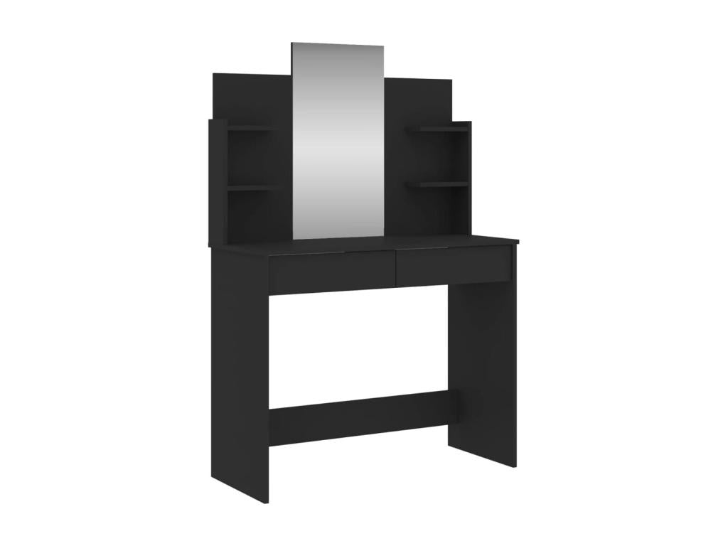 Dressing table with black mirror 96x39x142 cm QXOY75976