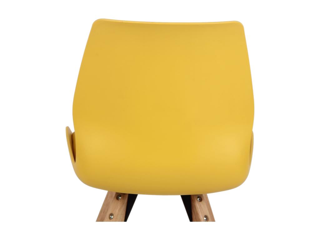 Dining chair - Plastic/Wood - Yellow - Boisona UKIB52547