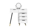 Boisona Dressing Table with LED Mirror and Sliding Shelf, White, SPLN39481