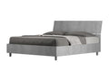 Bed with slatted base 160x200, inclined headboard, concrete grey, Elariva ELOO69647
