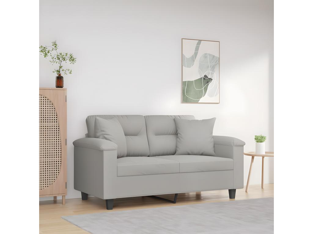 2-seater sofa with light grey cushions, 120 cm TIBK65284