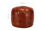 Pouf 40x35 Brown-red Genuine goatskin leather LHYD73400