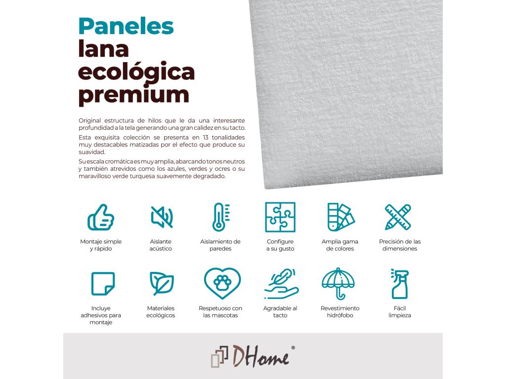 Elariva Self-adhesive acoustic wall panels, eco-friendly wool, absorbent, shock-absorbing, bed decoration, white, 50x40cm EBQJ52361