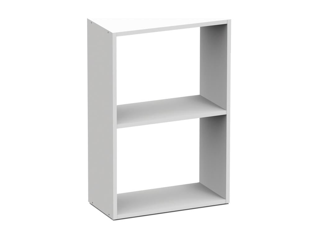 White 2-tier office shelf - Length 50 x Height 75 x Depth 24.5 cm AOJO59503