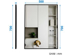Bathroom furniture set with 50cm wall-mounted mirror cabinet, anthracite JOVW34321