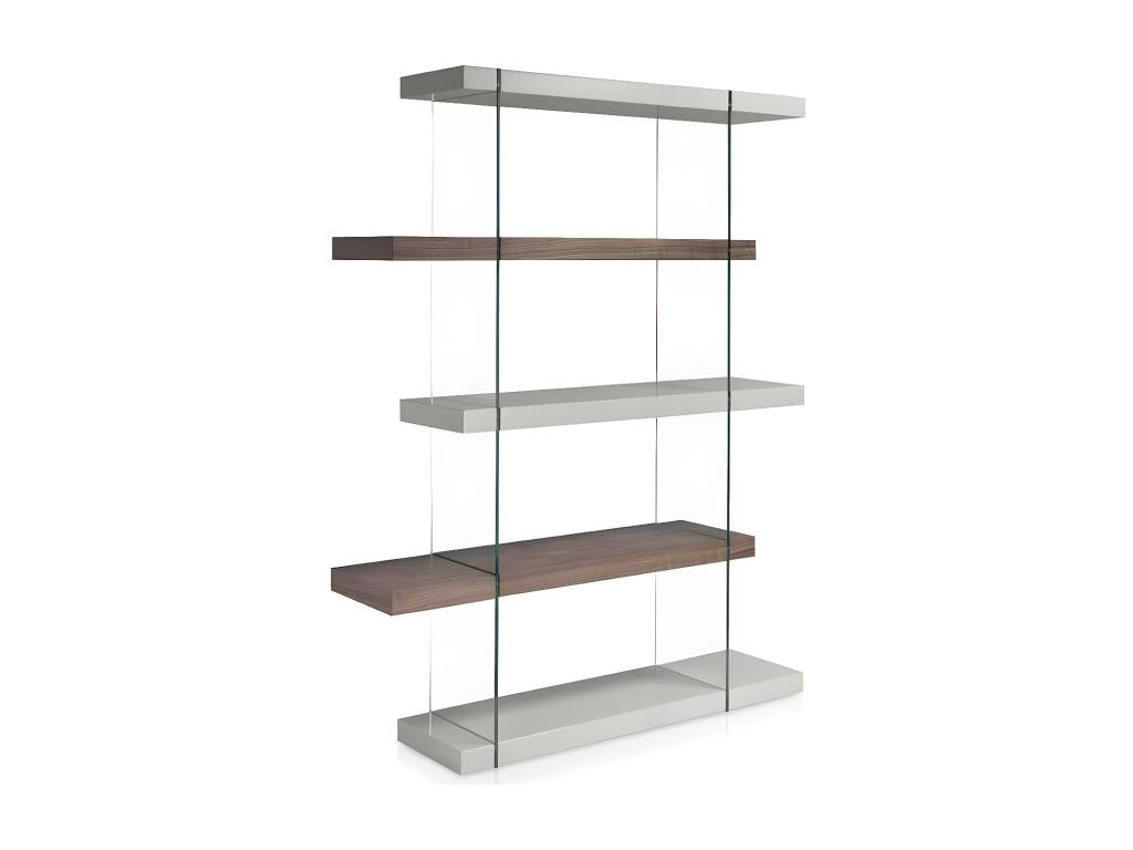 Modern shelf in walnut and lacquered wood Elariva XYBJ12817