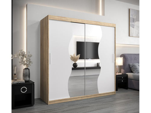 Boisona Sliding Door Wardrobe 200/200/62 2 Doors Boisona/White ZUSA97049