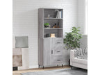High grey sideboard 69.5x34x180 cm Engineered wood RGHM33984