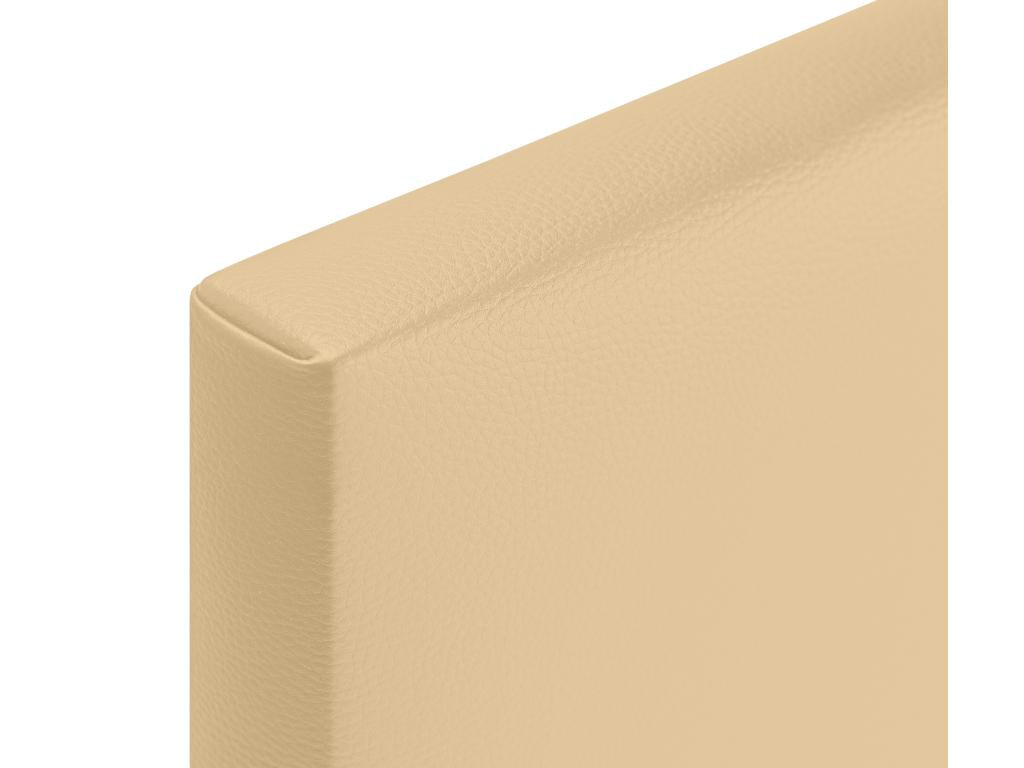 Elariva Faux Leather Headboard with Buttons 90x105cm with Legs for 80/90cm Beds - Vanilla FCCA61859