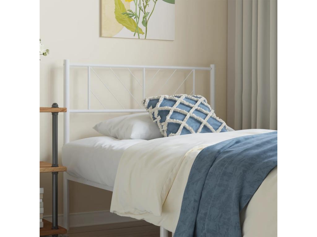 White metal headboard 90cm LPND64381