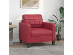 Burgundy Red Armchair 60 cm Faux Leather WXEZ94297