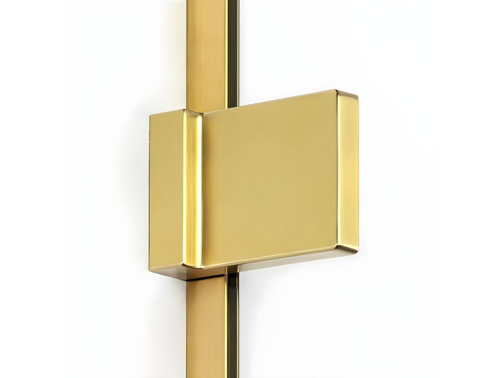 Brushed gold shower enclosure 100x120 cm left-hand pivot, front access VZKC88967