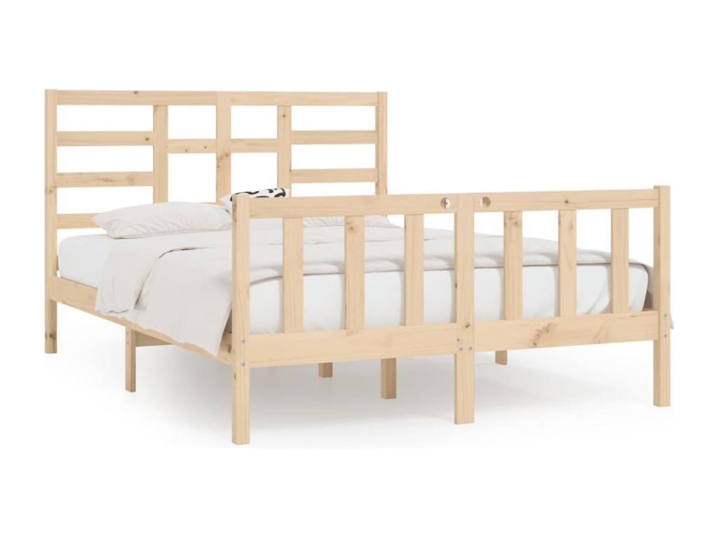 Bed frame without mattress 160x200 cm solid pine wood RHKL80550