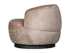Elariva - Swivel armchair in sand chenille fabric WVAX11564