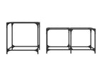 Nesting coffee tables, 2 pieces, clear glass top, steel RLLC99017