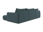 Panoramic corner sofa bed in navy velvet - Boisona JFIJ09536