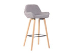 Bar stool - Fabric / Wood - Grey - Boisona FWQI69364