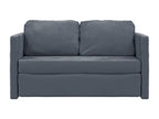 2-in-1 sofa bed, dark grey, 122x204x55 cm, velvet BCQT41992