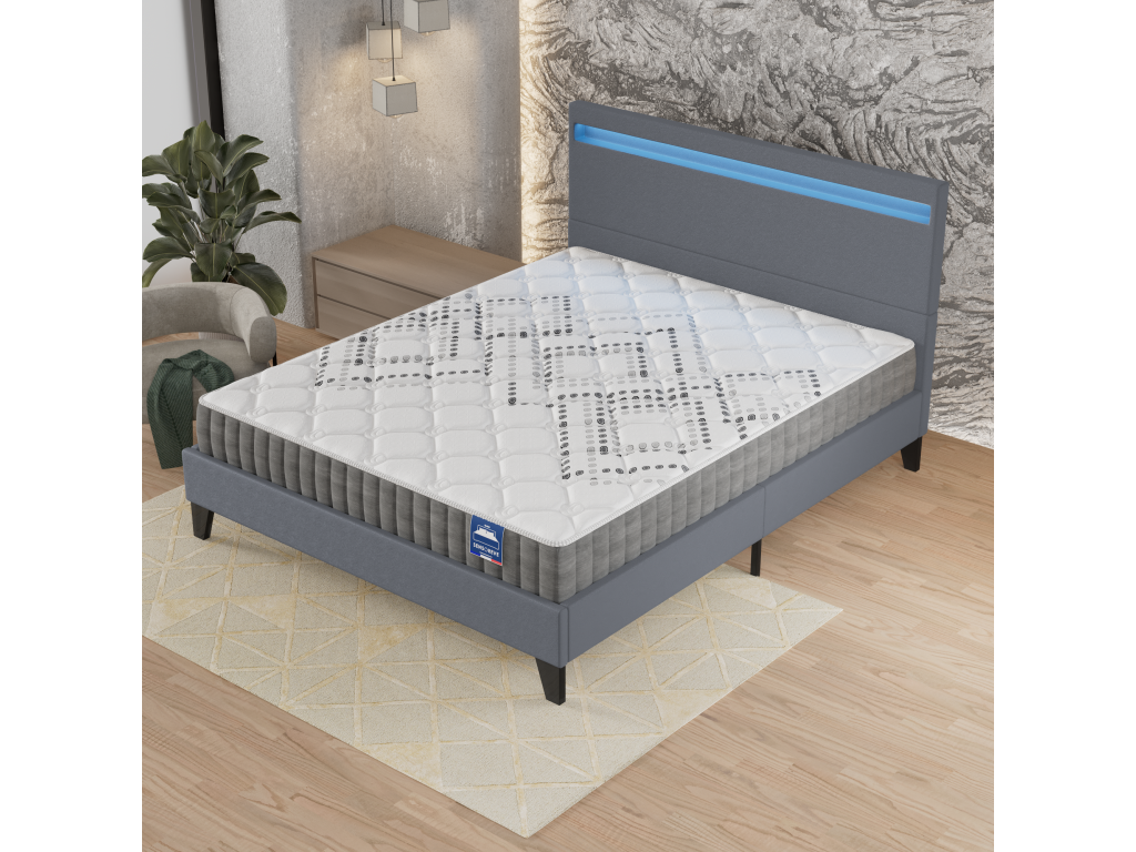 Pocket Spring Mattress Set with Headboard, 120x190cm - 20cm Thick, Elariva MPIG63258