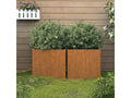 2-piece planters, 49x47x46 cm, corten steel, NPBA06592