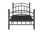 Black Metal Bed Frame 100x200 cm MFAV14196