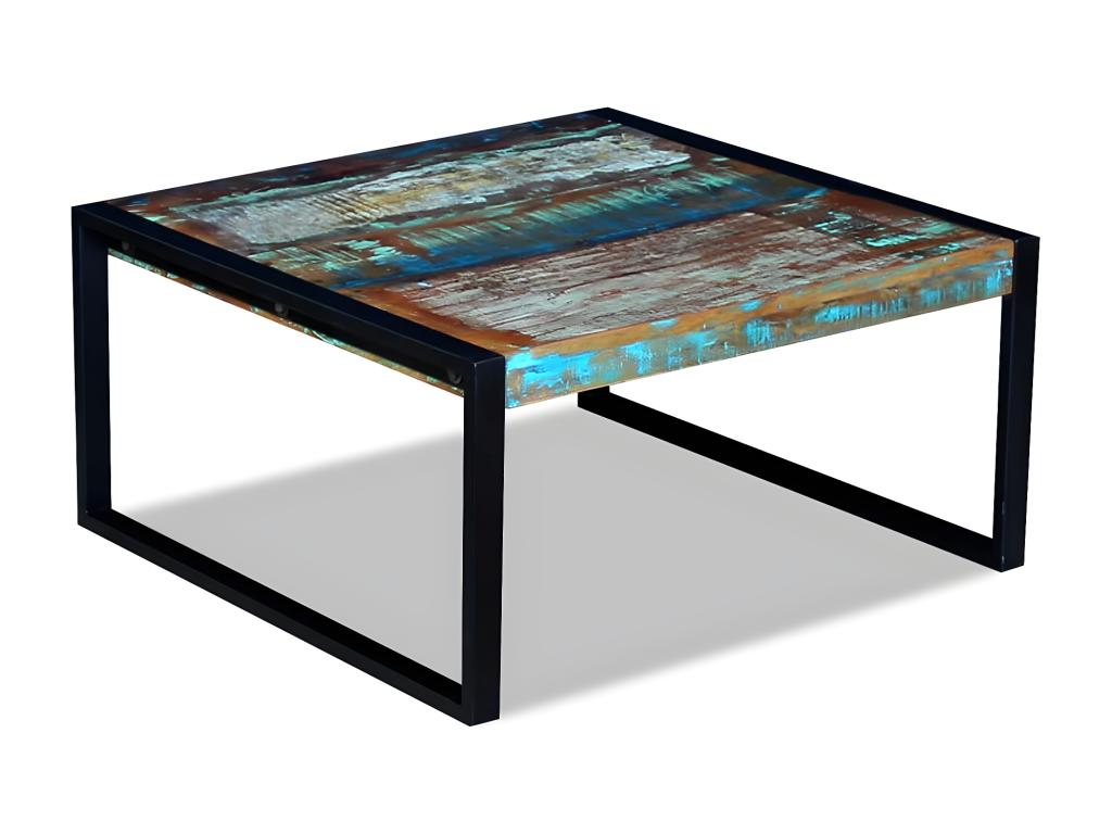Coffee table, solid reclaimed wood, 80x80x40 cm, MCQU46786