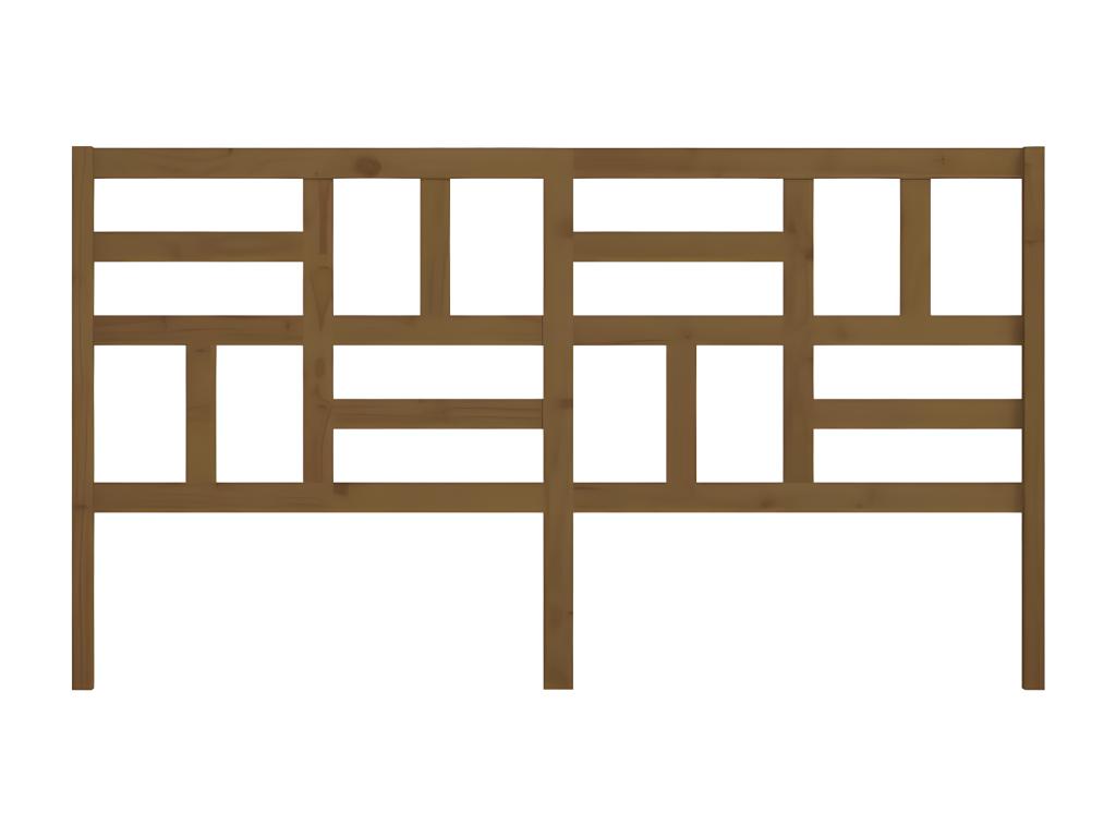 Honey brown headboard 206x4x104 cm Solid pine wood SGHM73104