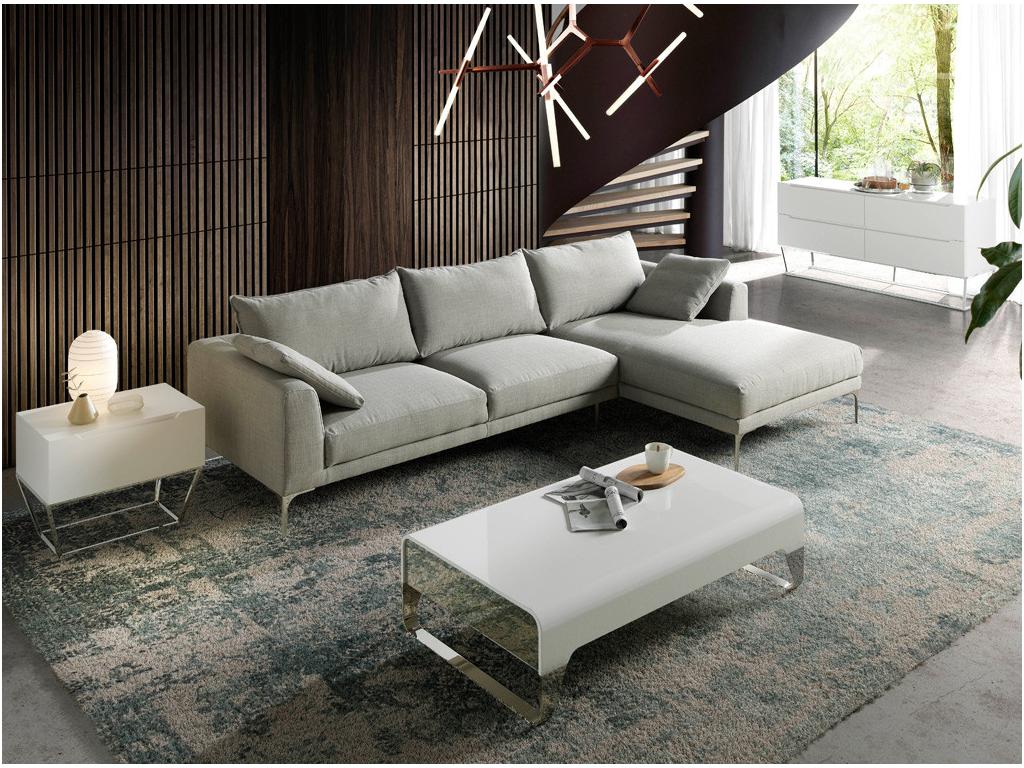 Lacquered and chrome-plated steel designer coffee table, 120cm - Elariva color WBDY35242